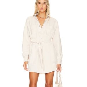 Hudson Jeans Oversized Shirt Dress in Great Egret